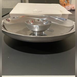 Vera Wang Wedgwood Silver Dipping Set with etched edging